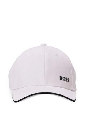 BOSS logo-embroidered cap - White