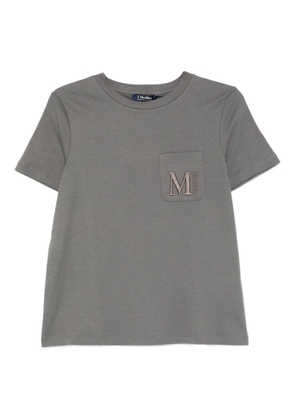 'S Max Mara logo-embroidered T-shirt - Grey