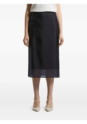 Peserico silk-panel midi skirt - Blue
