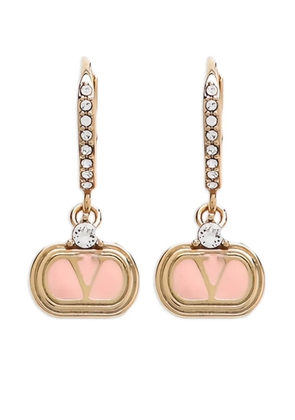 Valentino Garavani crystal-embellished VLogo Signature earrings - Gold
