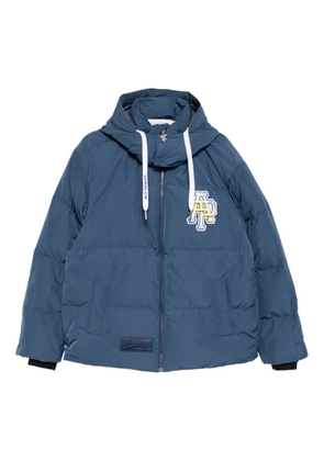 AAPE BY *A BATHING APE® logo-embroidered padded jacket - Blue