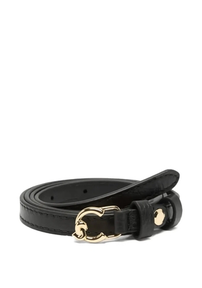 Coccinelle grained buckle belt - Black
