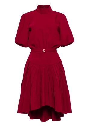 Saiid Kobeisy crepe short dress - Red