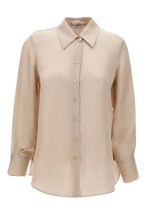 Marella crepe-effect buttoned shirt - Neutrals