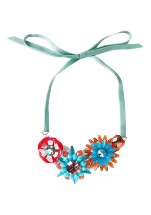 Marina Fossati Margaret flower-embellished necklace - Blue