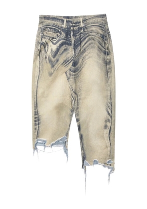 CamperLab frayed denim asymmetric skirt - Neutrals