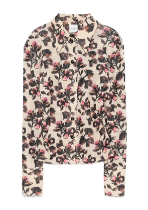 Nanushka floral-print long-sleeved shirt - Neutrals