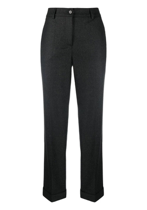 P.A.R.O.S.H. turn-up straight-leg trousers - Grey
