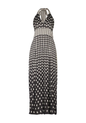 Temperley London Cowrie print halter jumpsuit - Black