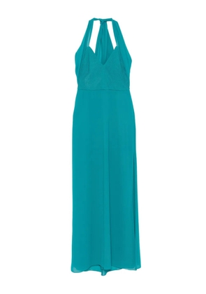 Patrizia Pepe pleated crossover long dress - Green