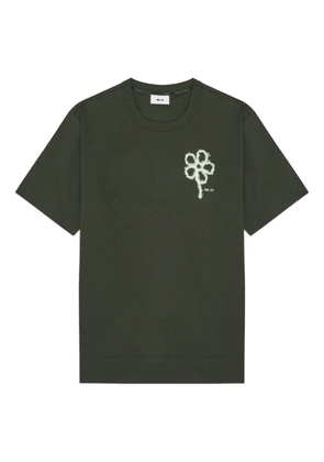 NN07 floral-embroidered T-shirt - Green