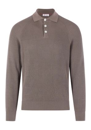 Brunello Cucinelli buttoned polo shirt - Brown