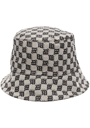 MISBHV all-over monogram-pattern bucket hat - Black