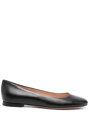 Gianvito Rossi leather ballerina shoes - Black