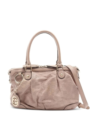 Gucci Pre-Owned 2000 embossed sukey leather handbag - Neutrals