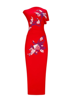 DES PHEMMES one-shoulder dress - Red