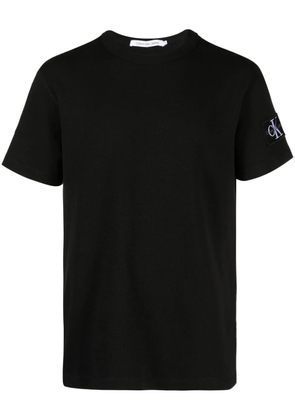 Calvin Klein logo-patch cotton T-shirt - Black