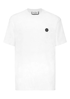 Philipp Plein monogram-pattern cotton T-shirt - White