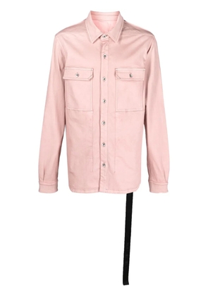 Rick Owens DRKSHDW cotton-blend long-sleeved overshirt - Pink
