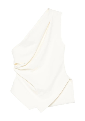 Róhe draped one-shoulder top - Neutrals