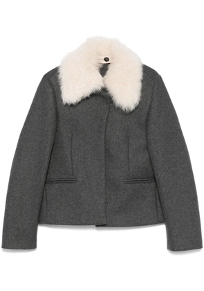 TOTEME shearling-collar jacket - Grey