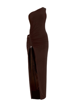 NISSA one-shoulder cut-out maxi dress - Brown