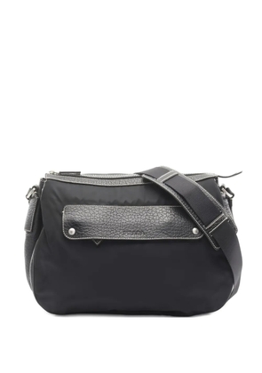 Prada Pre-Owned 2000s leather-trim shoulder bag - Black