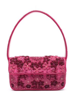 STAUD Tommy beaded shoulder bag - Pink