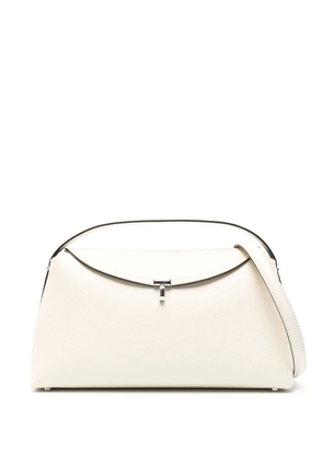 TOTEME T-Lock leather shoulder bag - White