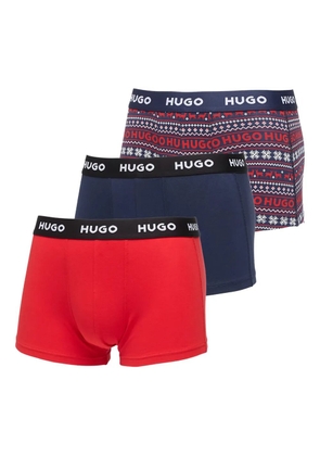HUGO logo-waistband boxers (pack of three) - Red