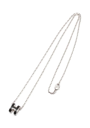 Hermès Pre-Owned 2010s Mini Pop H letter necklace - Silver