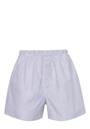 Sunspel pinstriped cotton boxer shorts - Blue