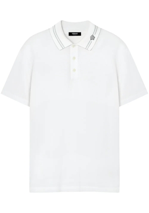 Versace Medusa-embroidered polo shirt - White