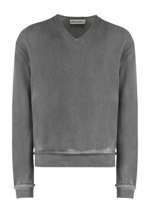 OUR LEGACY Parallel V-neck sweater - Grey