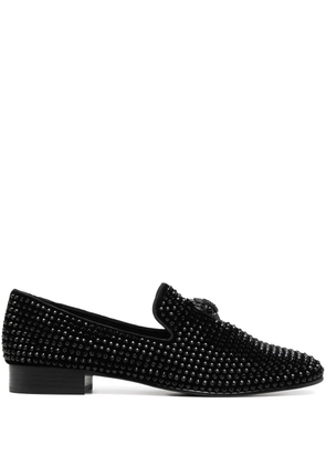 Kurt Geiger London Ace Stud crystal-embellished loafers - Black