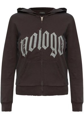 Balenciaga logo print hoodie - Brown