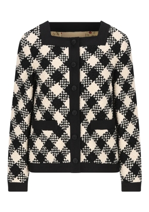 Valentino Garavani tweed damier-check jacket - Black