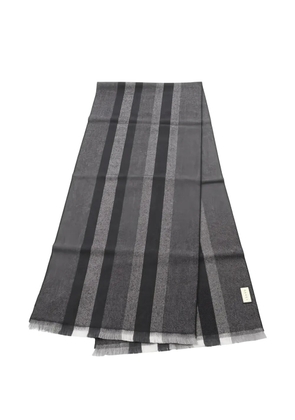 Gucci Pre-Owned stripe wool scarf - Grey
