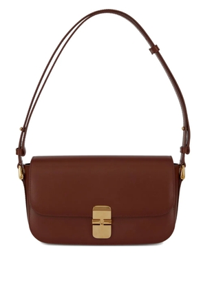 A.P.C. Grace flap shoulder bag - Brown