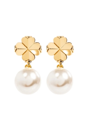 Kate Spade Flower pearl drop earrings - Gold