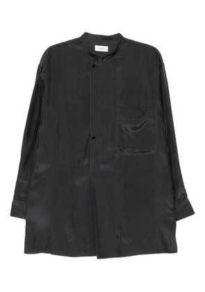 LEMAIRE patch-pocket silk shirt - Black