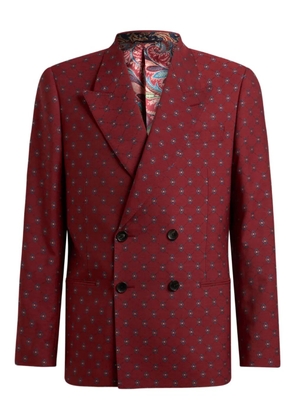 ETRO double-breasted jacquard blazer - S9865 RED