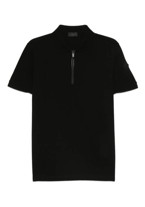 Moncler zip-front polo shirt - Black