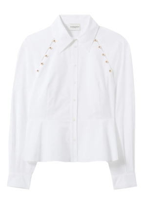 Claudie Pierlot button-detail peplum shirt - White
