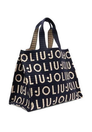 LIU JO medium knit tote bag - Blue