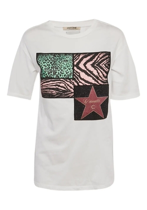 Roberto Cavalli Walk of Fame jersey logo T-shirt - White