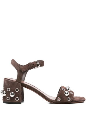 Valentino Garavani 65mm Nellcôte leather sandals - Brown