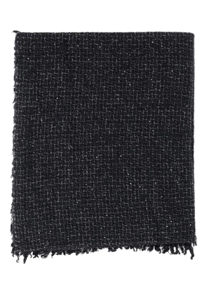 Faliero Sarti sequin-embellished frayed-edge scarf - Black