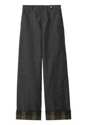 Burberry Check-trim trousers - Grey