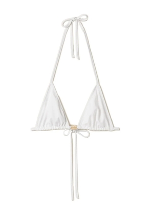 Miu Miu triangle-cup bikini top - White